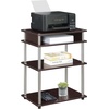 image:imageConvenience Concepts Designs2Go No Tools Printer Stand with Shelves BlackEspresso