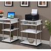 image:imageConvenience Concepts Designs2Go No Tools Printer Stand with Shelves BlackWhite