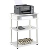 image:imageConvenience Concepts Designs2Go No Tools Printer Stand with Shelves BlackWhite