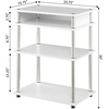 image:imageConvenience Concepts Designs2Go No Tools Printer Stand with Shelves BlackWhite