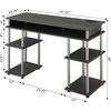 image:imageConvenience Concepts Designs2Go No Tools Student Desk with Charging Station and Shelves Charcoal GrayCharcoal Gray