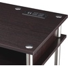 image:imageConvenience Concepts Designs2Go No Tools Student Desk with Charging Station and Shelves GrayEspresso