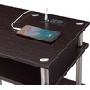 image:imageConvenience Concepts Designs2Go No Tools Student Desk with Charging Station and Shelves GrayEspresso