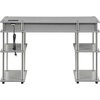 image:imageConvenience Concepts Designs2Go No Tools Student Desk with Charging Station and Shelves GrayGrey