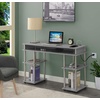 image:imageConvenience Concepts Designs2Go No Tools Student Desk with Charging Station and Shelves GrayGrey