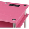 image:imageConvenience Concepts Designs2Go No Tools Student Desk with Charging Station and Shelves GrayPink