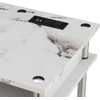 image:imageConvenience Concepts Designs2Go No Tools Student Desk with Charging Station and Shelves GrayWhite Marble