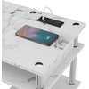 image:imageConvenience Concepts Designs2Go No Tools Student Desk with Charging Station and Shelves GrayWhite Marble