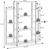 image:imageConvenience Concepts Designs2Go No Tools Wall Unit Bookshelf 4725  Contemporary Storage Shelves for Display 10 Spacious Shelves for Modern Living Room Office Den BlackBlack