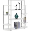 image:imageConvenience Concepts Designs2Go No Tools Wall Unit Bookshelf 4725  Contemporary Storage Shelves for Display 10 Spacious Shelves for Modern Living Room Office Den BlackWhite