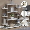 image:imageConvenience Concepts Designs2Go No Tools Wall Unit Bookshelf 4725  Contemporary Storage Shelves for Display 10 Spacious Shelves for Modern Living Room Office Den BlackWhite Faux Marble