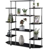 image:imageConvenience Concepts Designs2Go No Tools Wall Unit Bookshelf 4725  Contemporary Storage Shelves for Display 10 Spacious Shelves for Modern Living Room Office Den BlackBlack