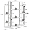 image:imageConvenience Concepts Designs2Go No Tools Wall Unit Bookshelf 4725  Contemporary Storage Shelves for Display 10 Spacious Shelves for Modern Living Room Office Den BlackWhite Faux Marble