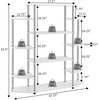 image:imageConvenience Concepts Designs2Go No Tools Wall Unit Bookshelf 4725  Contemporary Storage Shelves for Display 10 Spacious Shelves for Modern Living Room Office Den BlackWhite