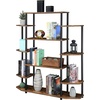 image:imageConvenience Concepts Designs2Go No Tools Wall Unit Bookshelf 4725  Contemporary Storage Shelves for Display 10 Spacious Shelves for Modern Living Room Office Den BlackBarnwoodBlack Poles