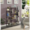 image:imageConvenience Concepts Designs2Go No Tools Wall Unit Bookshelf 4725  Contemporary Storage Shelves for Display 10 Spacious Shelves for Modern Living Room Office Den BlackFaux BirchBlack Poles