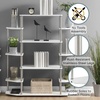 image:imageConvenience Concepts Designs2Go No Tools Wall Unit Bookshelf 4725  Contemporary Storage Shelves for Display 10 Spacious Shelves for Modern Living Room Office Den BlackWhite