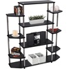 image:imageConvenience Concepts Designs2Go No Tools Wall Unit Bookshelf 4725  Contemporary Storage Shelves for Display 10 Spacious Shelves for Modern Living Room Office Den BlackBlack