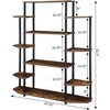image:imageConvenience Concepts Designs2Go No Tools Wall Unit Bookshelf 4725  Contemporary Storage Shelves for Display 10 Spacious Shelves for Modern Living Room Office Den BlackBarnwoodBlack Poles