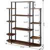 image:imageConvenience Concepts Designs2Go No Tools Wall Unit Bookshelf 4725  Contemporary Storage Shelves for Display 10 Spacious Shelves for Modern Living Room Office Den BlackBarnwoodBlack Poles