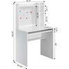 image:imageConvenience Concepts Designs2Go Student Desk with Magnetic Bulletin Board BlackWhite