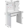 image:imageConvenience Concepts Designs2Go Student Desk with Magnetic Bulletin Board BlackWhite