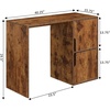 image:imageConvenience Concepts Designs2Go Student Desk with Storage Cabinets BarnwoodBarnwood