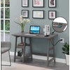 image:imageConvenience Concepts Designs2Go Trestle Desk with Charging Station and Shelves Charcoal GrayCharcoal Gray