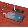 image:imageConvenience Concepts Designs2Go Trestle Desk with Charging Station and Shelves Charcoal GrayCherry