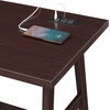 image:imageConvenience Concepts Designs2Go Trestle Desk with Charging Station and Shelves Charcoal GrayEspresso