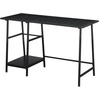 image:imageConvenience Concepts Designs2Go Trestle Wood Metal Desk WhiteWhiteBlackBlack