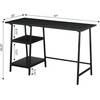 image:imageConvenience Concepts Designs2Go Trestle Wood Metal Desk WhiteWhiteBlackBlack