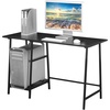 image:imageConvenience Concepts Designs2Go Trestle Wood Metal Desk WhiteWhiteBlackBlack
