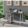 image:imageConvenience Concepts Designs2Go Trestle Wood Metal Desk WhiteWhiteDriftwoodWhite