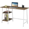 image:imageConvenience Concepts Designs2Go Trestle Wood Metal Desk WhiteWhiteDriftwoodWhite
