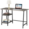 image:imageConvenience Concepts Designs2Go Trestle Wood Metal Desk WhiteWhiteWeathered GrayBlack