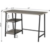 image:imageConvenience Concepts Designs2Go Trestle Wood Metal Desk WhiteWhiteWeathered GrayBlack