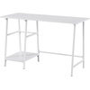 image:imageConvenience Concepts Designs2Go Trestle Wood Metal Desk WhiteWhiteWhiteWhite