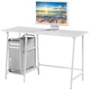 image:imageConvenience Concepts Designs2Go Trestle Wood Metal Desk WhiteWhiteWhiteWhite
