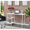 image:imageConvenience Concepts Designs2Go Trestle Wood Metal Desk WhiteWhiteWhiteWhite