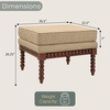 image:imageConvenience Concepts Designs4Comfort Elizabeth Ottoman 265  Transitional Upholstered Footrest Coffee Table amp Seat with Solid Spindle Wood Legs for Classic Living Room Bedroom Tan Fabric