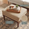 image:imageConvenience Concepts Designs4Comfort Elizabeth Ottoman 265  Transitional Upholstered Footrest Coffee Table amp Seat with Solid Spindle Wood Legs for Classic Living Room Bedroom Tan Fabric