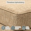 image:imageConvenience Concepts Designs4Comfort Elizabeth Ottoman 265  Transitional Upholstered Footrest Coffee Table amp Seat with Solid Spindle Wood Legs for Classic Living Room Bedroom Tan Fabric