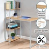 image:imageConvenience Concepts Desigsn2Go Office Workstation Desk 36  Modern Contemporary Writing Accent with Storage Shelves for Dorm Room amp Home Study Light OakLight Oak