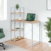 image:imageConvenience Concepts Desigsn2Go Office Workstation Desk 36  Modern Contemporary Writing Accent with Storage Shelves for Dorm Room amp Home Study Light OakLight Oak