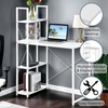 image:imageConvenience Concepts Desigsn2Go Office Workstation Desk 36  Modern Contemporary Writing Accent with Storage Shelves for Dorm Room amp Home Study WhiteWhite