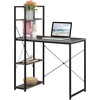 image:imageConvenience Concepts Desigsn2Go Office Workstation Desk 36  Modern Contemporary Writing Accent with Storage Shelves for Dorm Room amp Home Study WhiteCharcoal GrayBlack