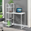 image:imageConvenience Concepts Desigsn2Go Office Workstation Desk 36  Modern Contemporary Writing Accent with Storage Shelves for Dorm Room amp Home Study WhiteWhite