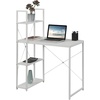 image:imageConvenience Concepts Desigsn2Go Office Workstation Desk 36  Modern Contemporary Writing Accent with Storage Shelves for Dorm Room amp Home Study WhiteWhite