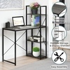 image:imageConvenience Concepts Desigsn2Go Office Workstation Desk 36  Modern Contemporary Writing Accent with Storage Shelves for Dorm Room amp Home Study WhiteCharcoal GrayBlack